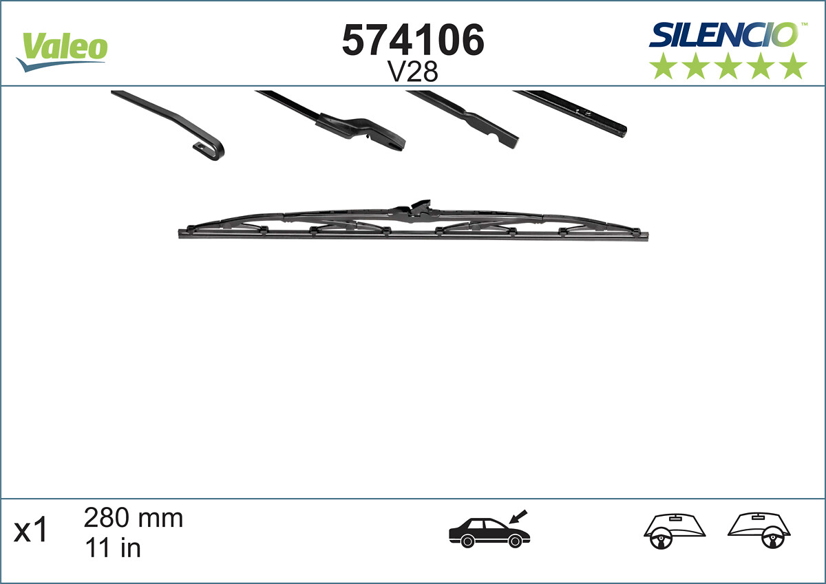VALEO 1000035420 574106 - Ablaktörlő lapát